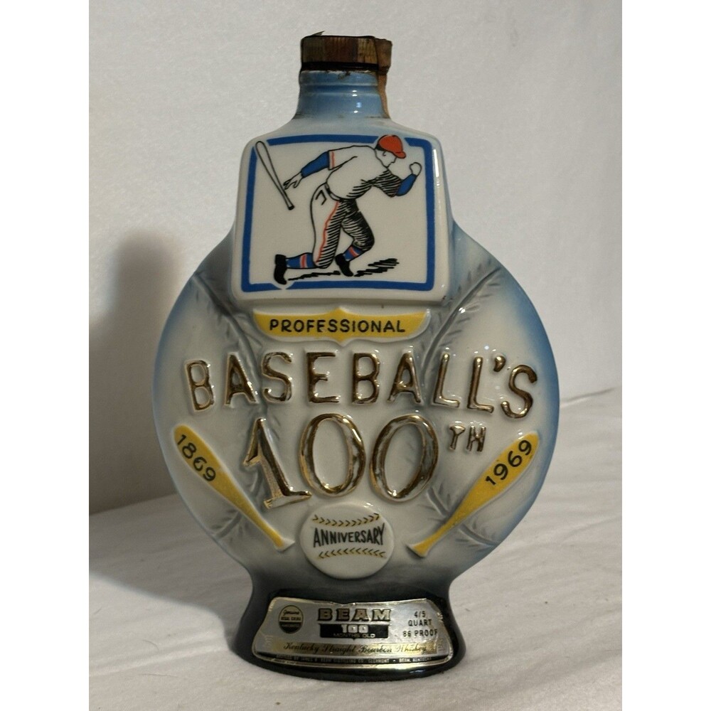 1969 "Baseball 100th Anniversary" Jim Beam Decanter
